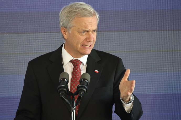 Santiago, 27 de marzo 2026.  El presidente de la Republica Jose Antonio Kast participa de la instalacion de la primera piedra de la ampliación de centro de distribucion de Walmart Chile en la comuna de Pudahuel  Diego Martin/Aton Chile
