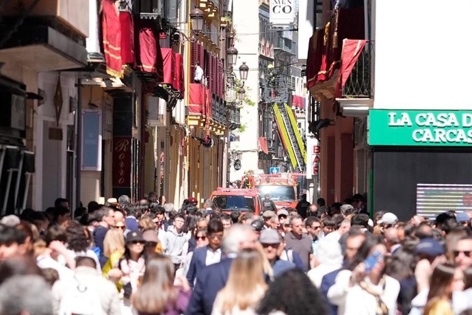 Calle Cuna en Sevilla tras el incendio de un bar