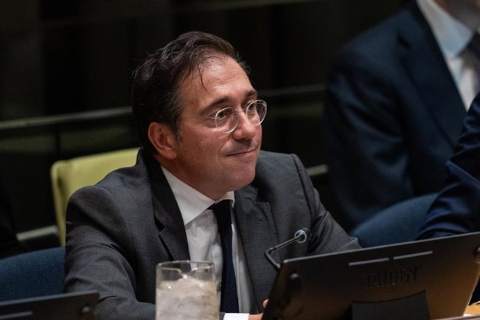 Archivo - Arquivo - 25 de setembro de 2025, Nova York, Nova York, Estados Unidos: O ministro das Relações Exteriores da Espanha, José Manuel Albares Bueno, participa da Reunião Ministerial de Alto Nível em Apoio à Agência das Nações Unidas de Assistência 