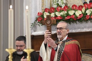 Archivo - February 13, 2026, Cosenza, Rome, Italy: February 13, 2020, Cosenza. Cardinal Pizzaballa celebrating Mass. The Patriarch of Jerusalem, Cardinal Pierbattista Pizzaballa, participated in a celebration at the Diocesan Shrine of the Most Holy Crucif