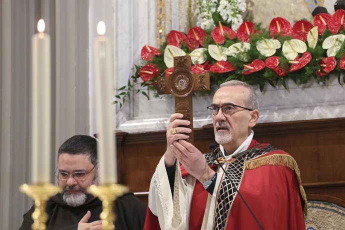 Archivo - February 13, 2026, Cosenza, Rome, Italy: February 13, 2020, Cosenza. Cardinal Pizzaballa celebrating Mass. The Patriarch of Jerusalem, Cardinal Pierbattista Pizzaballa, participated in a celebration at the Diocesan Shrine of the Most Holy Crucif