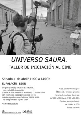 El Palacín de León acoge este sábado un taller infantil sobre cine.