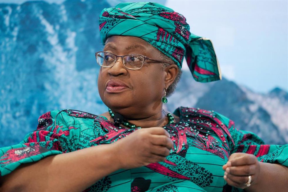 Archivo - HANDOUT - 25 May 2022, Switzerland, Davos: Director-General, World Trade Organization (WTO) Ngozi Okonjo-Iweala speaks during a discussion panel at the World Economic Forum Annual Meeting in Davos-Klosters. Photo: Manuel Lopez/World Economic For