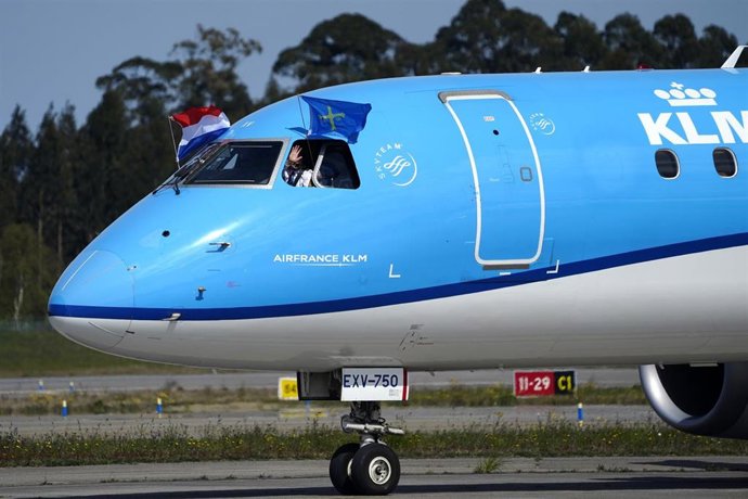 Avión de KLM Ámsterdam–Asturias.