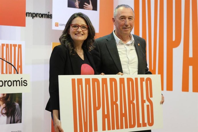 Archivo - Mónica Oltra y Joan Baldoví