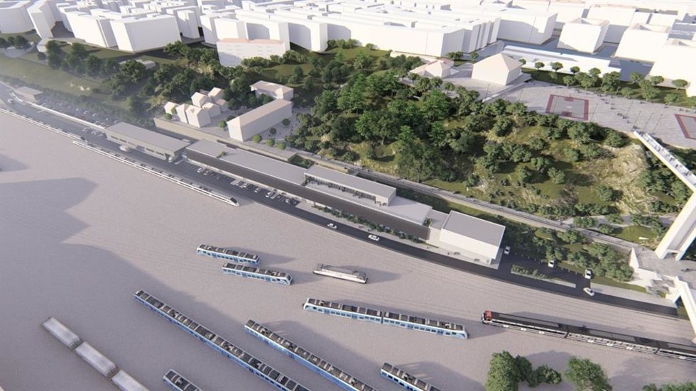 Infografía de la integración ferroviaria de Santander