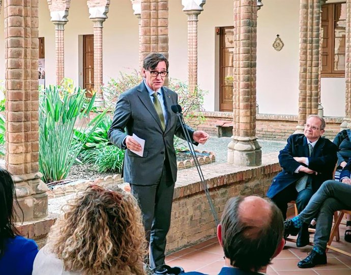 Illa durante el acto en el Monasterio de Santa Maria de Valdonzella, en Barcelona.