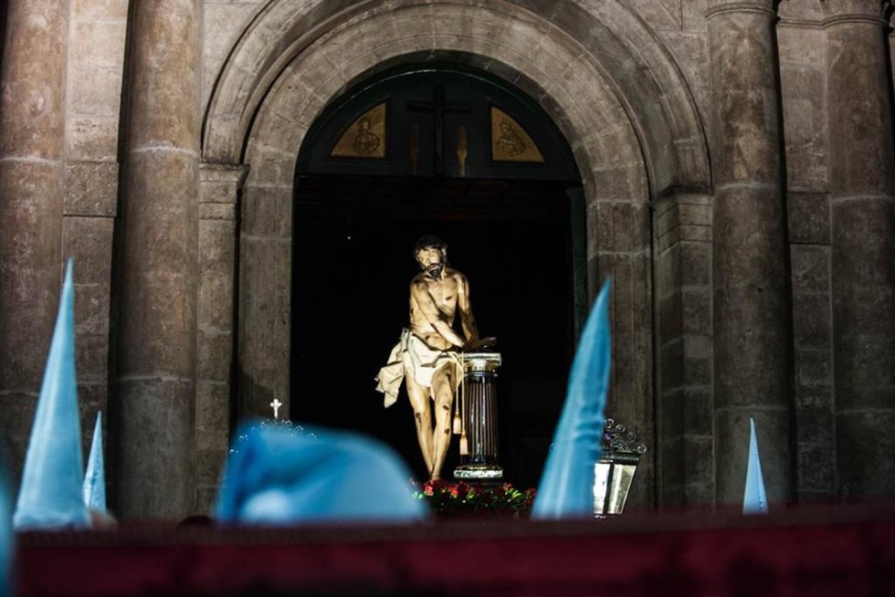 Archivo - Salida del Jesús Atado a la Columna de Gregorio Fernández.