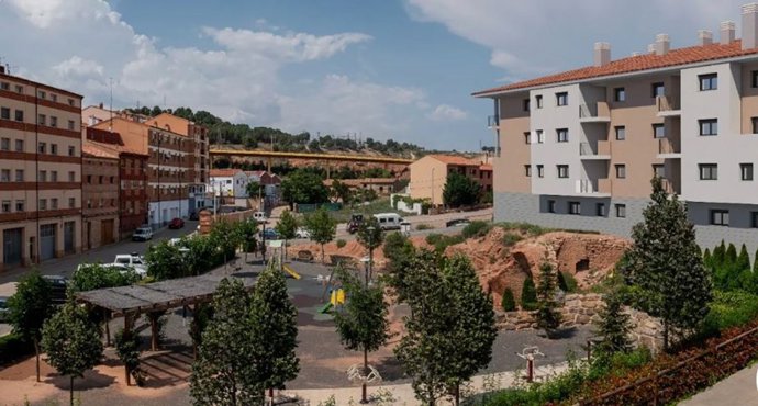 Parcela para la construcción de viviendas en la calle Margarita Salas de Teruel.