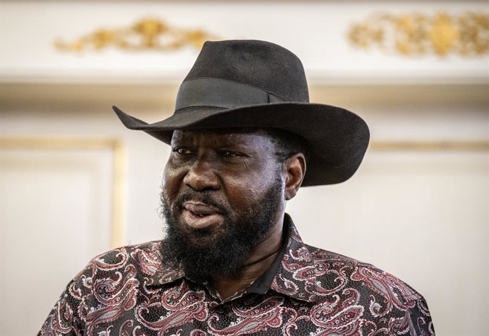 Archivo - FILED - 26 January 2024, South Sudan, Juba: Salva Kiir Mayardit, President of South Sudan. Three leading politicians from a South Sudanese party which is part of the unity government have been arrested. Photo: Michael Kappeler/dpa