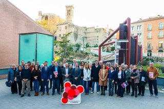 El conseller Vila con alcaldes y concejales asistentes