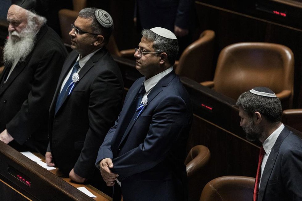 Archivo - El ministro de Seguridad Nacional de Israel, Itamar Ben Gvir, en la Knesset o Parlamento israelí (archivo)