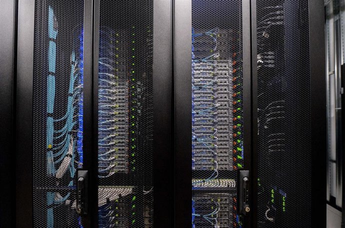 Archivo - Centro de datos, en Madrid (España).