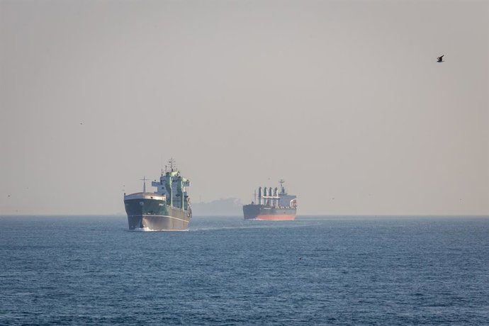 March 16, 2026: Istanbul, Turkey, March 16, 2026: Oil tankers and cargo ships transit the Bosphorus Strait in Istanbul. This strategic waterway linking the Black Sea to the Mediterranean is one of the worldâ€s busiest maritime trade corridors. As tensions