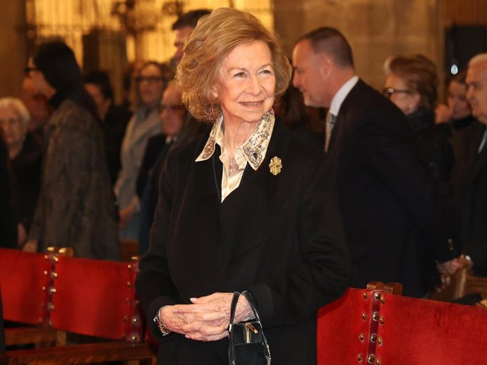 La Reina Sofía asiste al concierto anual de Pascua, en la Catedral Basílica de Santa María de Mallorca