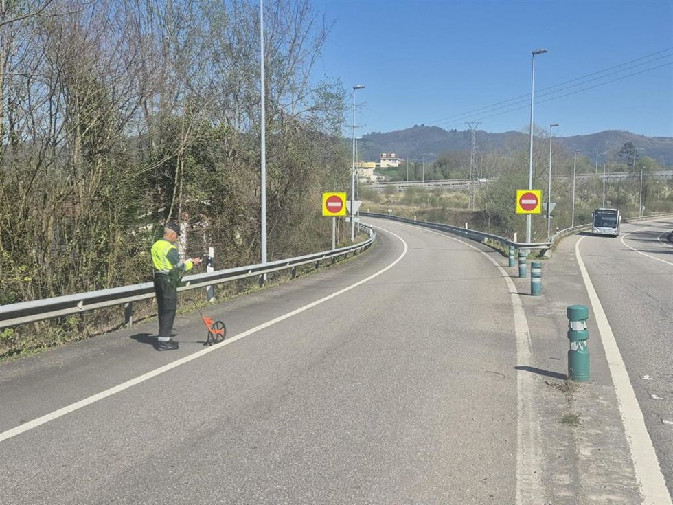 Tramo al que accedió en sentido contrario al estipulado.
