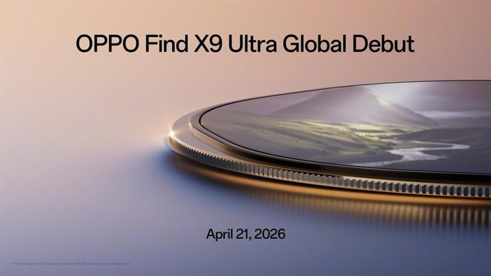 Anúncio da data de lançamento do OPPO Find X9 Ultra, que chegará em 21 de abril de 2026.