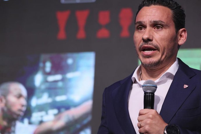 Archivo - El presidente del Sevilla FC, José María Del Nido Carrasco, en un acto en Sao Paulo (Brasil).