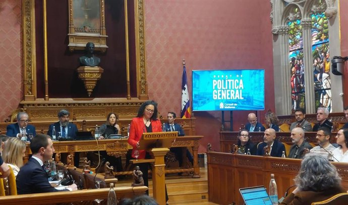 La portavoz del PSIB en el Consell de Mallorca, Catalina Cladera, en el Debate de Política General.