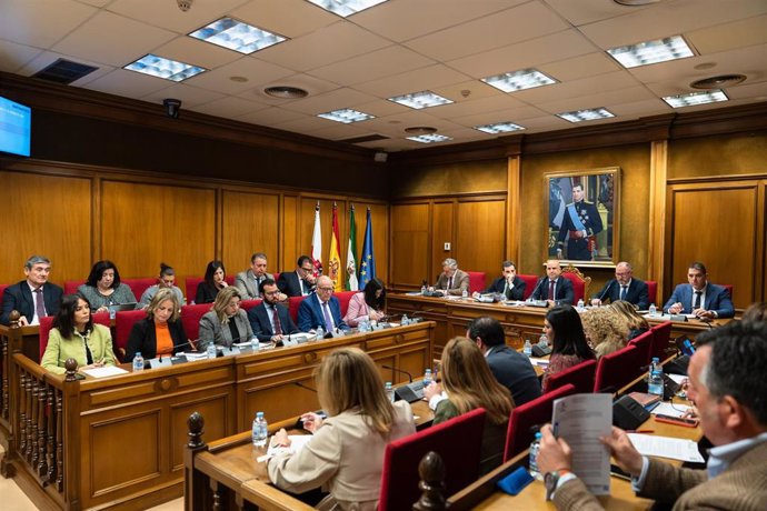 Pleno ordinario de la Diputación Provincial de Almería.