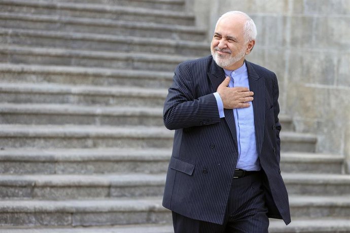 Archivo - El ex ministro de Exteriores de Irán Mohamed Javad Zarif tras un encuentro con el Gobierno en Teherán.