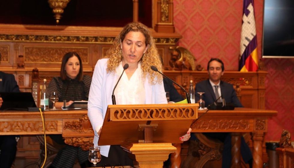 La portavoz de MÉS per Mallorca, Catalina Inés Perelló, en su intervención en el Debate de Política General de 2026.