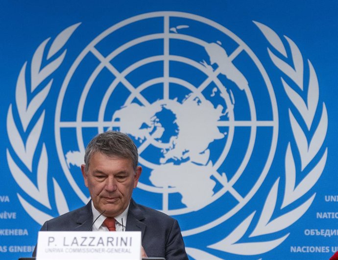 El comisionado general de la Agencia de la ONU para los Refugiados Palestinos en Oriente Próximo (UNRWA), Philippe Lazzarini.