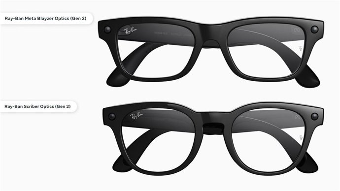 Las gafas inteligentes Ray-Ban Meta Blayzer Optics (Gen 2) y Ray-Ban Meta Scriber Optics (Gen 2).
