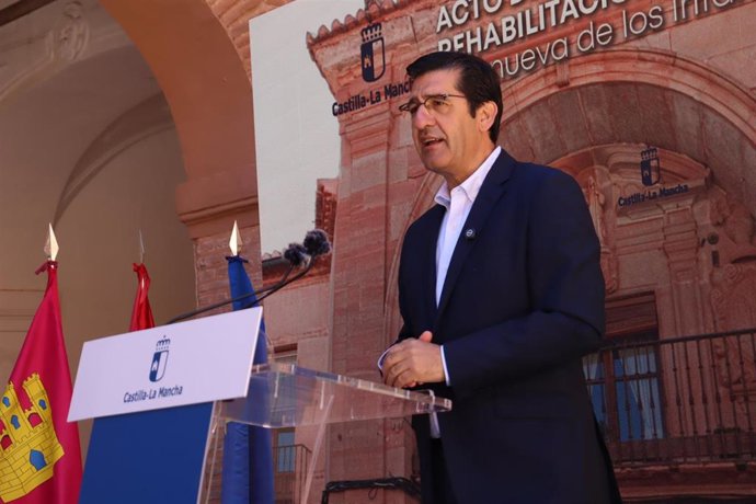 El vicepresidente segundo de la Junta, José Manuel Caballero, en la presentación del proyecto de rehabilitación del Convento de Santo Domingo de Villanueva de los Infantes.