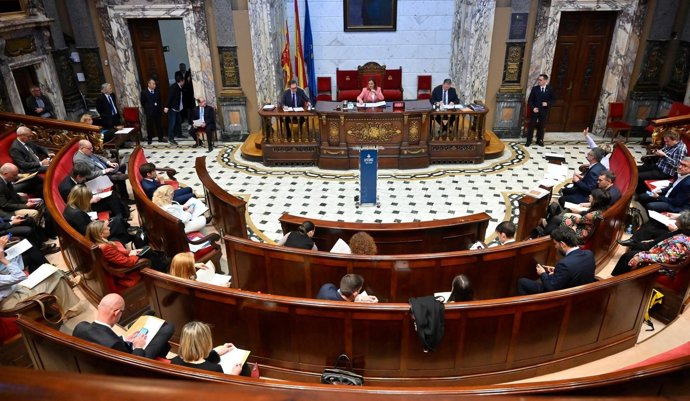 Imagen del pleno ordinario de marzo 2026 celebrado en el Ayuntamiento de València.