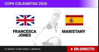 Francesca Jones - Guiomar Maristany: resumen y estadísticas del partido de Dieciseisavos de final de Copa Colsanitas