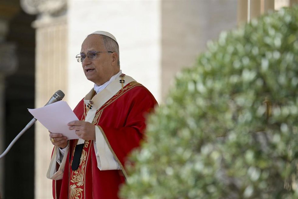 El Papa León XIV el Domingo de Ramos.