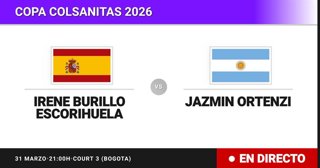 Irene Burillo Escorihuela - Jazmin Ortenzi: resumen y estadísticas del partido de Dieciseisavos de final de Copa Colsanitas