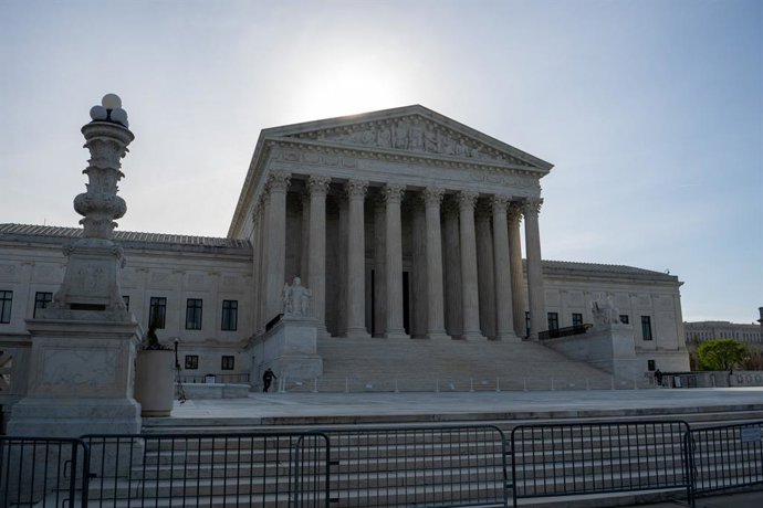 31 de março de 2026, Washington, D.C., Estados Unidos: Imagens da Suprema Corte em 31 de março de 2026. Os juízes se preparam para julgar o caso histórico sobre a cidadania por direito de nascimento na quarta-feira, 1º de abril de 2026.