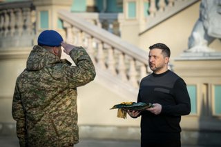 March 26, 2026, Ukraine, Ukraine, Ukraine: Ukrainian President Volodymyr Zelenskyy met with members of the Ukrainian Armed Forces in an effort to boost morale amid escalating Russian attacks and reports of Moscow's attempts to intensify its offensive on m