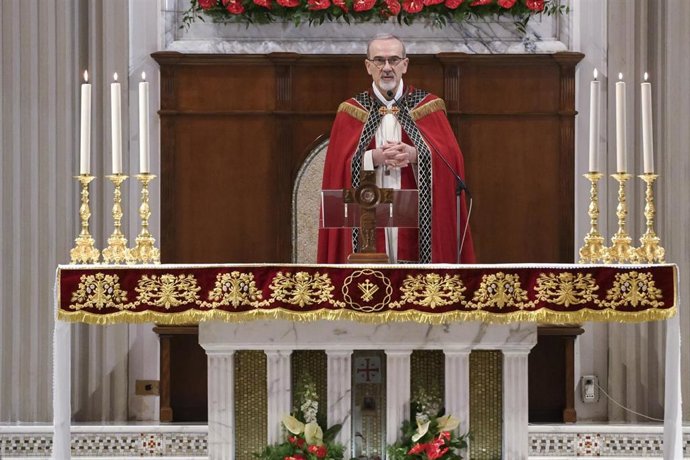 Archivo - El jefe de la iglesia Católica en Jerusalén, el cardenal Pierbattista Pizzaballa