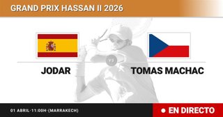 Rafael Jodar - Tomas Machac: resumen y estadísticas del partido de Octavos de final de Grand Prix Hassan II