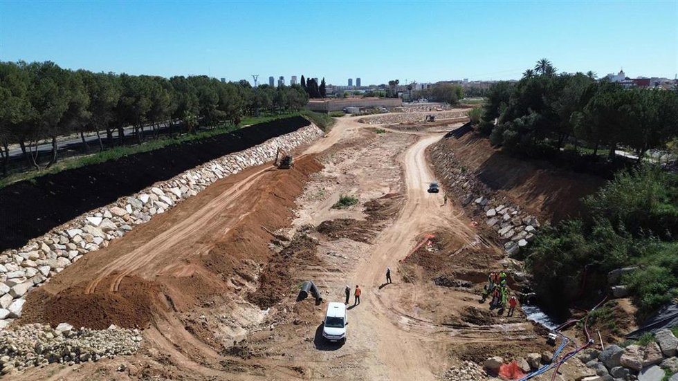 La Confederación Hidrográfica del Júcar reconstruye el barranco del Poyo para hacerlo más resiliente frente a inundacion