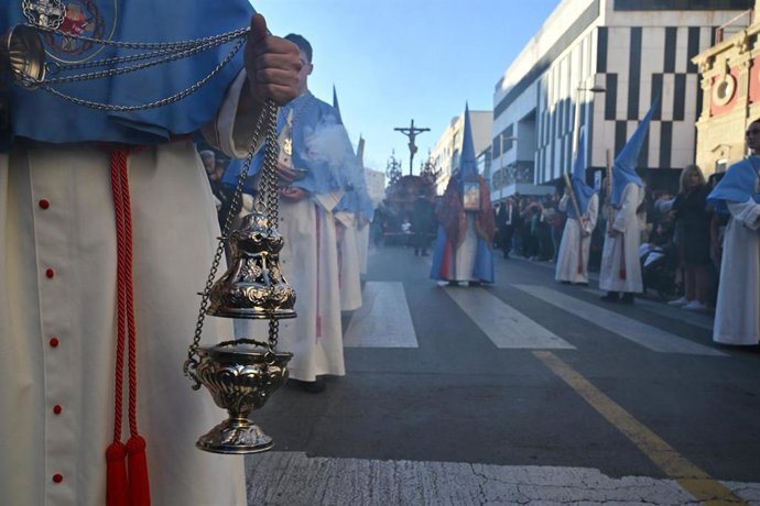 Procesión de Semana Santa por las calles de Almería, en una imagen de archivo.