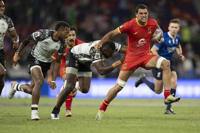 Archivo - Partido entre España y Fiyi en una de las Series Mundiales de Rugby Sevens.