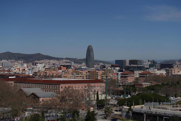Vista de la Torre Glòries, a 16 de marzo de 2026, en Barcelona, Catalunya (España).
