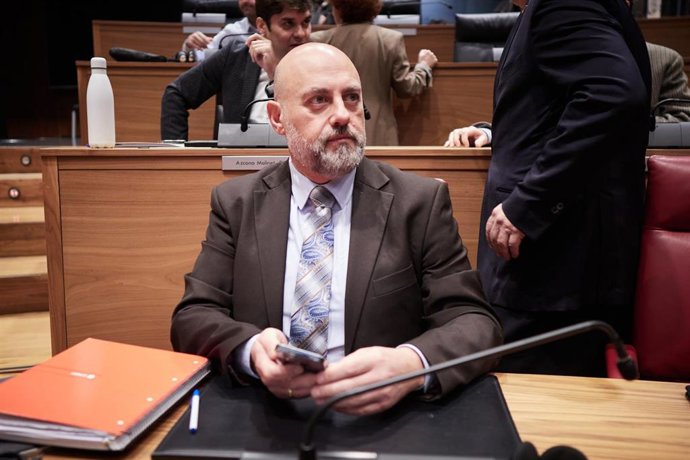 Archivo - El consejero de Economía y Hacienda del Gobierno de Navarra, José Luis Arasti.