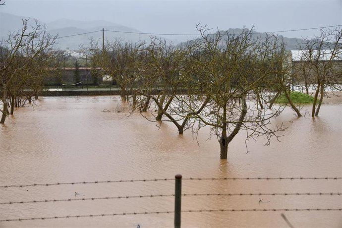 Archivo - Imagen de archivo de campos anegados de agua por fuertes lluvias