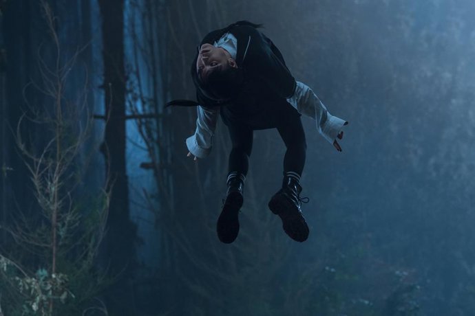 Archivo - Wednesday. Jenna Ortega as Wednesday Addams in episode 208 of Wednesday. Cr. Helen Sloan/Netflix  2025