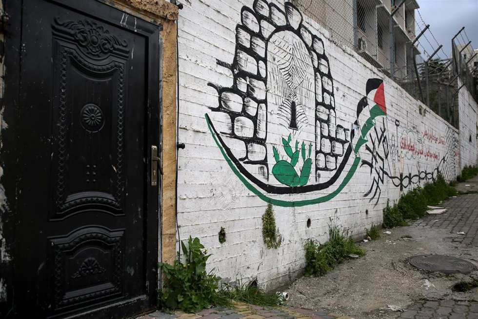 Mural en Nablus, en el norte de Cisjordania. 