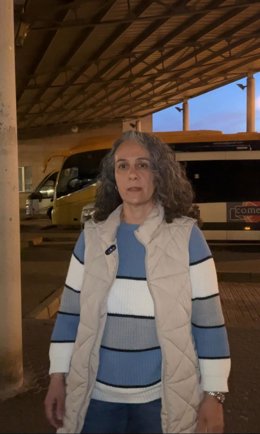 María Rosa Rodríguez en la Estación de Autobuses de Córdoba.
