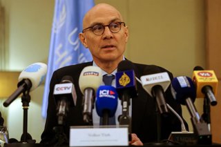 Archivo - January 16, 2025, Beirut, Lebanon: United Nations High Commissioner for Human Rights VOLKER TURK addresses journalists during a press conference to conclude a two-day visit to Syria and Lebanon in Beirut. Turk called for a resumption of an indep