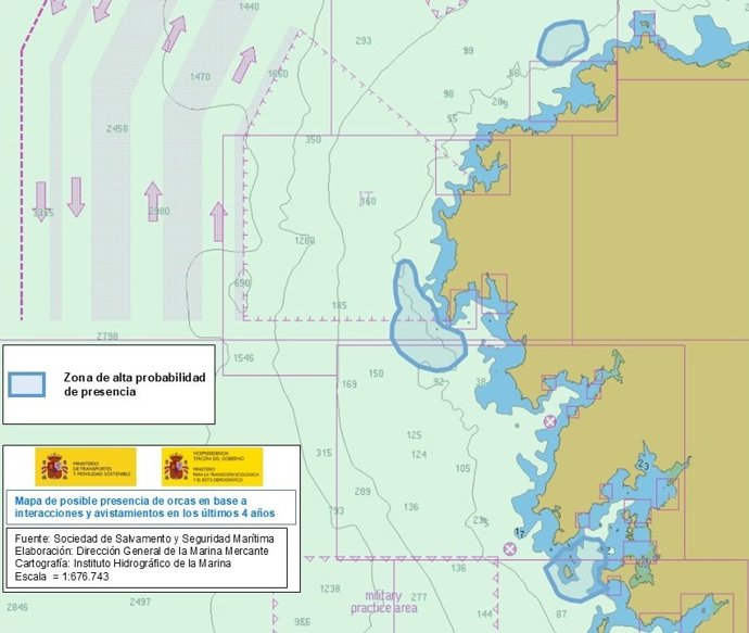 Las interacciones con orcas disminuyen en España un 30% excepto en el norte, donde se registra un ligero aumento.
