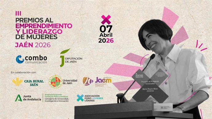 Cartel de los III Premios al Emprendimiento y Liderazgo de Mujeres de Jaén.