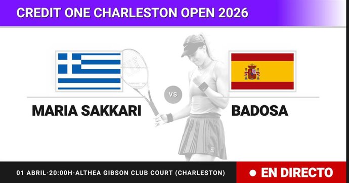 Maria Sakkari - Paula Badosa: resumen y estadísticas del partido de Dieciseisavos de final de Credit One Charleston Open